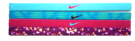 NEW Nike Girl`s Assorted All Sports Headbands 4 Pack Multi-Color #7 - £14.02 GBP