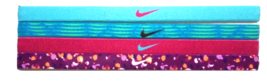 NEW Nike Girl`s Assorted All Sports Headbands 4 Pack Multi-Color #7 - £13.70 GBP