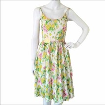 Anthropologie Snak Retro Yellow Floral Daisy Print Dress - £35.76 GBP