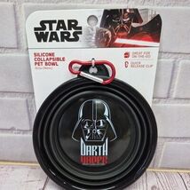 Star Wars Darth Vader  Collapsible Pet Silicone Bowl 25.7oz Silcone Clip On - $9.45