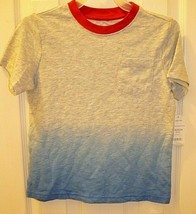 Wonder Nation Boys T Shirt Size X-Small (4-5) Gray Blue Dip Dye Ringer T... - $10.69