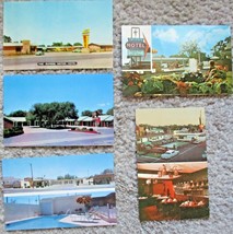 Five (5) Different Texas U.S. Highway Roadside Motels Unposted Chrome Postcards - £10.61 GBP