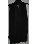 Womens 0 Chico&#39;s Deep Wine Burgundy Open Cardigan Sleeveless Sweater Vest - $8.91