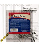 NEW Fons &amp; Porter Triangle Square &amp; Hourglass Template with Instructions... - $23.71