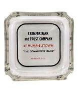 Farmers Bank And Trust Company Of Hummelstown Pa Glass Ashtray Advertising - €25,45 EUR
