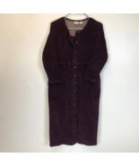 L.L. Bean Womens Brown Corduroy  Button Front Collarless Prairie Dress 6... - $40.72 CAD