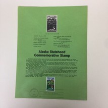 Alaska Statehood Stamp - Scott #2066 Souvenir Page.#8401 20c. 8&quot; x 10.5&quot;... - £5.23 GBP