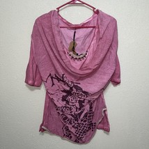 Angels Never Die Womens Blouse Top Shirt Sz L New - $44.50