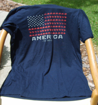America The Brave T-shirt Navy Blue  Size Large - $4.29