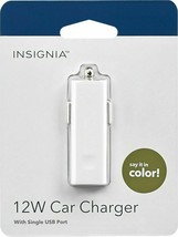 New Insignia 12W Usb Car Charger Green / White Cell Phone Universal 5v/2a - £3.74 GBP