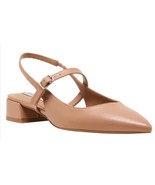 Steve Madden Womens Shoes Tan Slingback Leather Elastic Ankle Strap - $86.43 CAD
