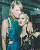 2X Signed TAYLOR SWIFT &amp; MADONNA  Photo with COA Autographed - £98.35 GBP