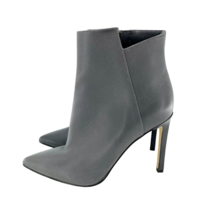 Nine West Tomorrow Bootie Stiletto Grey leather Ankle Boots SZ 7 SH34 - £46.06 GBP