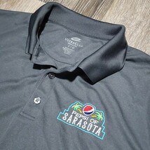 Pepsi Sarasota Florida Sport Polo Short Sleeve Gray Palm Tree Performanc... - $284.92 MXN