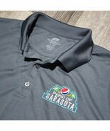 Pepsi Sarasota Florida Sport Polo Short Sleeve Gray Palm Tree Performanc... - $285.35 MXN