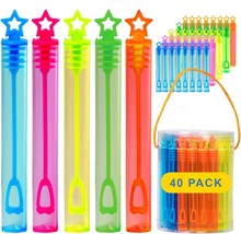 40-Piece Star Bubble Wands Assortment Neon Party Favors - Summer Gifts B... - $35.98