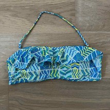 Vineyard Vines Geo Whale Tail Ruffle Bikini Top Medium - £22.72 GBP