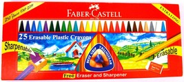 Faber-Castell 25 löschbare Plastikkreiden, verschiedene Farbtöne, je 110 mm - $11.44