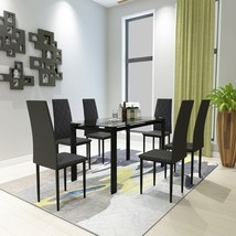 7-Piece Dining Table Set, Dining Table And Chair - £303.71 GBP