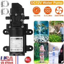 12V Water Pump 130PSI Self Priming Pump Diaphragm High Pressure Automatic Switch - £30.36 GBP