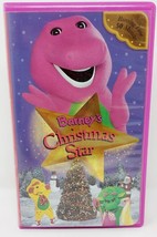 Barney&#39;s Christmas Star (VHS, 2002) Purple Clamshell Made in Canada Dinosaur VTG - £8.57 GBP