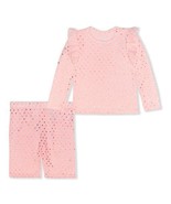 Sweet Dreams Pink Hacci Ruffle Pajama Set Pink Size 24M - $15.62 CAD