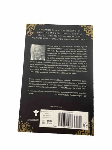 Donna Leon Book The Girl of His Dreams Commissario Guido Brunetti Mystery Item image 2