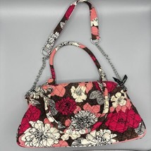 Vera Bradley Mocha Rouge Handbag Shoulder Bag 13&quot;W x 8&quot;H x 6&quot; D Removabl... - £15.52 GBP