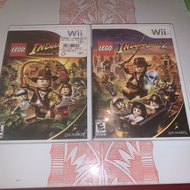 LEGO Indiana Jones 1 &amp; 2 Original Adventures Continue Nintendo Wii Games CIB - £14.08 GBP