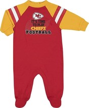 NFL Kansas City Chiefs Baby IT&#39;S TIME TO PLAY Sleeper size 0-3 Month by ... - £19.57 GBP