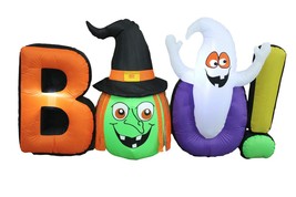 8 Foot Long Halloween Inflatable Witch Ghost BOO Outdoor Party Yard Decoration - £60.32 GBP