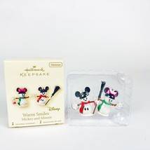 2007 Hallmark Keepsake Mickey and Minnie Warm Smiles Ornament In Original Box  - £23.67 GBP