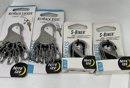 Deal 5 Pack NITE IZE KeyRack Locker Stainless Keychain Locking S-Biner Clips - £31.74 GBP