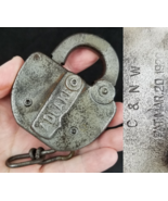 New York Central System padlock lock NYCS Adlake railroad rr antique moon - $69.99