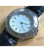 Vintage XERYUS Men Lady Silver White Leather Roman Analog Quartz Watch~N... - £9.58 GBP