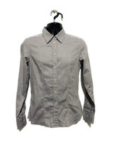 Calvin Klein Men’s Grey Striped 100% Cotton Dress Shirt Size 8/44 Collared  - $12.40