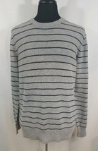 Aeropostale Mens 1987 Large Long Sleeve Logo Stripe Pullover Sweater Cre... - $14.69