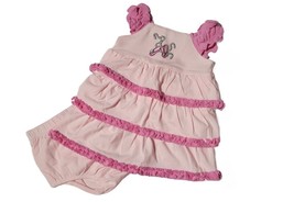 Baby Girl&#39;s Ballerina Dance Shoes Pink Ruffled Tiered Dress Set, Size 6 ... - $145.66 MXN