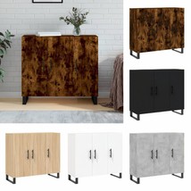 Modern Wooden Rectangular 3 Door Sideboard Storage Cabinet Unit With Met... - $121.47+