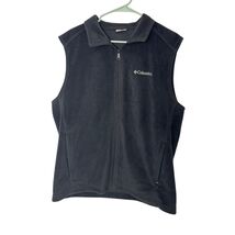 Columbia Sportswear Fleece Vest Men’s Large Black Full Zip - $457.88 MXN
