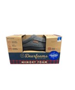 New Dearfoams Memory Foam Men&#39;s Wool Slippers Heather Gray Size Large 11-12 - $27.06 CAD