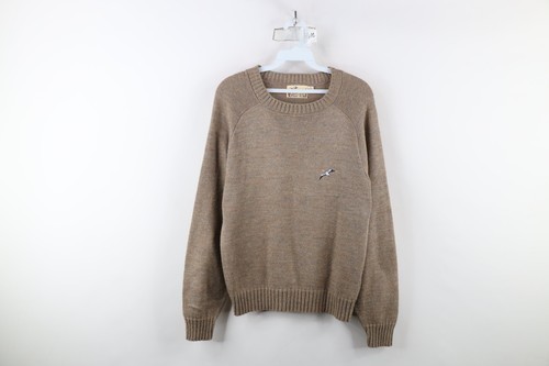 Vintage 70s Streetwear Mens Small Rainbow Fleck Duck Knit Crewneck Sweat... - £44.52 GBP