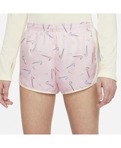 Nike Big Girls Dri-fit Tempo Printed Running Shorts,Pink Foam/White,X-Large - $27.23