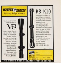1962 Print Ad Weaver Rifle Scopes V8, K8, K10 Models El Paso,Texas - $13.48