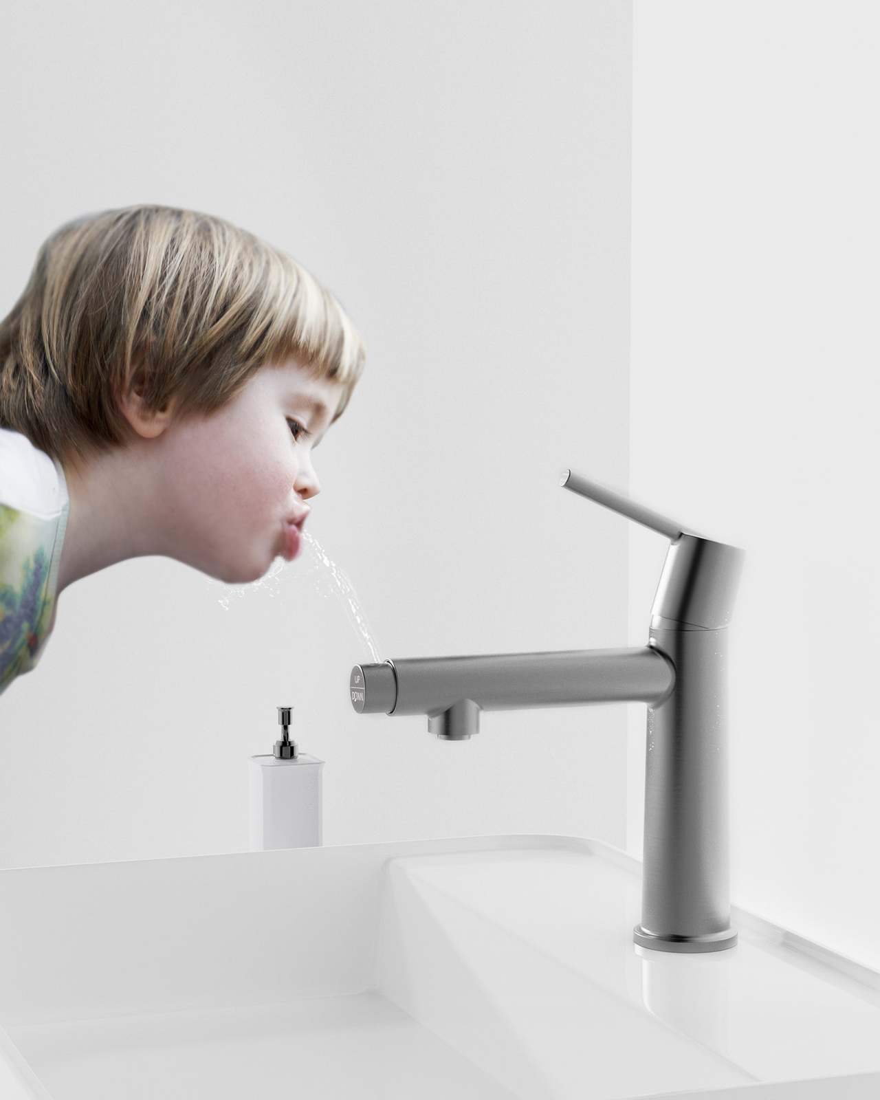 Gun Gray Bathroom Faucet: 1/3 Hole, Dual Mode Item image 4
