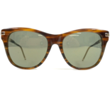 Thom Browne Sunglasses TB-506-BWLT-GLD-56 Striped Brown Frames w/ Green ... - $98.99