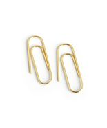 Fashion Paper Clip Hoop Earrings - £11.41 GBP