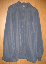 Mens L Royal Robbins Blue Long Sleeve Button Front Shirt - $18.81