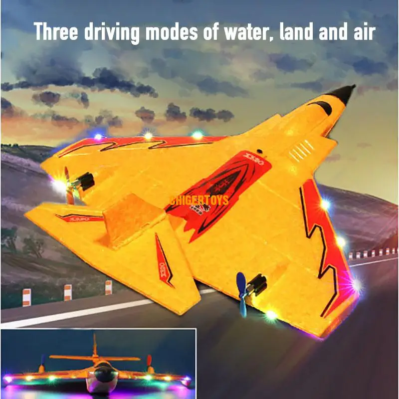 Water Land And Air 3In1 Rc Plane With Light Fixed Wing Hand Throwing EPP Foam RC - £42.50 GBP+