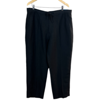 Cubavera Pants Mens XL Black Linen Blend Classic Fit Drawstring Pockets New - £35.95 GBP